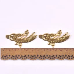 10-30pcs golden Filigree Wraps leaf Connectors Metal Crafts Headwear accessories for Jewelry Making 20-70mm YKL0912