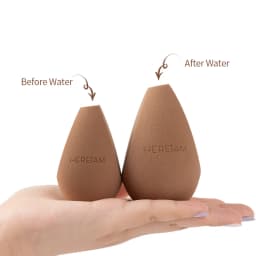 HEREIAM New Makeup Sponge Puff With Storage Bag Dry and Wet Professional For Foundation Soft Smooth Beauty Tools & Accessories