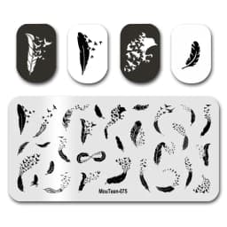 Newest Nail Stamp MouTeen073 American Letters Graffiti Nail Stamp Plates Manicure Set For Nail Art Stamping