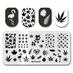 Newest Nail Stamp MouTeen073 American Letters Graffiti Nail Stamp Plates Manicure Set For Nail Art Stamping