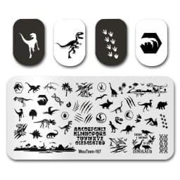 Newest Nail Stamp MouTeen073 American Letters Graffiti Nail Stamp Plates Manicure Set For Nail Art Stamping
