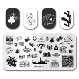 Newest Nail Stamp MouTeen073 American Letters Graffiti Nail Stamp Plates Manicure Set For Nail Art Stamping