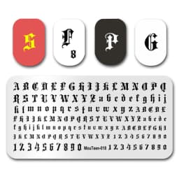 Newest Nail Stamp MouTeen073 American Letters Graffiti Nail Stamp Plates Manicure Set For Nail Art Stamping