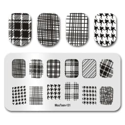 Newest Nail Stamp MouTeen073 American Letters Graffiti Nail Stamp Plates Manicure Set For Nail Art Stamping