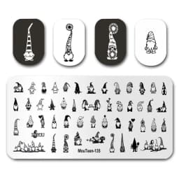 Newest Nail Stamp MouTeen073 American Letters Graffiti Nail Stamp Plates Manicure Set For Nail Art Stamping