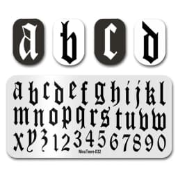 Newest Nail Stamp MouTeen073 American Letters Graffiti Nail Stamp Plates Manicure Set For Nail Art Stamping