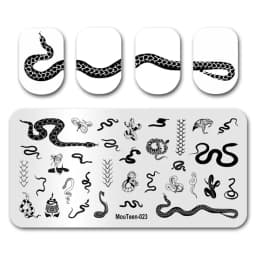 Newest Nail Stamp MouTeen073 American Letters Graffiti Nail Stamp Plates Manicure Set For Nail Art Stamping