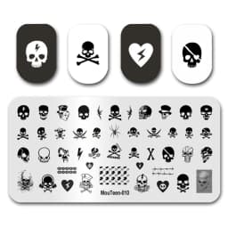 Newest Nail Stamp MouTeen073 American Letters Graffiti Nail Stamp Plates Manicure Set For Nail Art Stamping