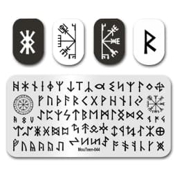 Newest Nail Stamp MouTeen073 American Letters Graffiti Nail Stamp Plates Manicure Set For Nail Art Stamping