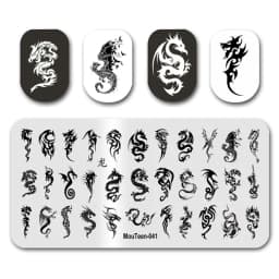 Newest Nail Stamp MouTeen073 American Letters Graffiti Nail Stamp Plates Manicure Set For Nail Art Stamping