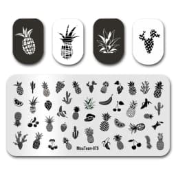Newest Nail Stamp MouTeen073 American Letters Graffiti Nail Stamp Plates Manicure Set For Nail Art Stamping