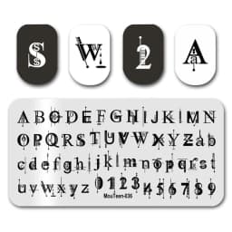 Newest Nail Stamp MouTeen073 American Letters Graffiti Nail Stamp Plates Manicure Set For Nail Art Stamping
