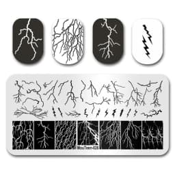 Newest Nail Stamp MouTeen073 American Letters Graffiti Nail Stamp Plates Manicure Set For Nail Art Stamping