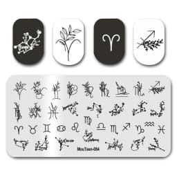 Newest Nail Stamp MouTeen073 American Letters Graffiti Nail Stamp Plates Manicure Set For Nail Art Stamping