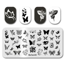 Newest Nail Stamp MouTeen073 American Letters Graffiti Nail Stamp Plates Manicure Set For Nail Art Stamping