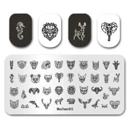 Newest Nail Stamp MouTeen073 American Letters Graffiti Nail Stamp Plates Manicure Set For Nail Art Stamping