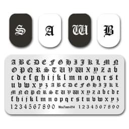 Newest Nail Stamp MouTeen073 American Letters Graffiti Nail Stamp Plates Manicure Set For Nail Art Stamping