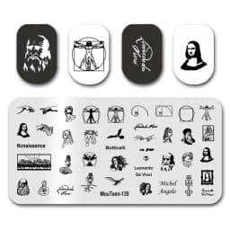 Newest Nail Stamp MouTeen073 American Letters Graffiti Nail Stamp Plates Manicure Set For Nail Art Stamping