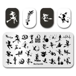 Newest Nail Stamp MouTeen073 American Letters Graffiti Nail Stamp Plates Manicure Set For Nail Art Stamping