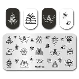 Newest Nail Stamp MouTeen073 American Letters Graffiti Nail Stamp Plates Manicure Set For Nail Art Stamping