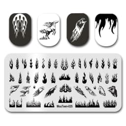 Newest Nail Stamp MouTeen073 American Letters Graffiti Nail Stamp Plates Manicure Set For Nail Art Stamping