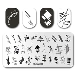 Newest Nail Stamp MouTeen073 American Letters Graffiti Nail Stamp Plates Manicure Set For Nail Art Stamping