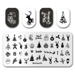 Newest Nail Stamp MouTeen073 American Letters Graffiti Nail Stamp Plates Manicure Set For Nail Art Stamping