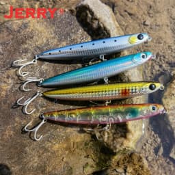 Jerry Surface Pencil Floating Lure 110mm/4,5in Topwater Stickbait Rattling Rock Spinning Fishing Hard Bait for Seabass Fishing
