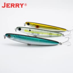 Jerry Surface Pencil Floating Lure 110mm/4,5in Topwater Stickbait Rattling Rock Spinning Fishing Hard Bait for Seabass Fishing