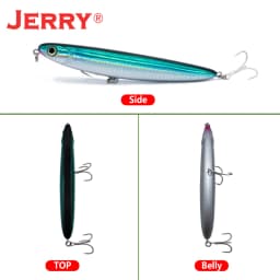 Jerry Surface Pencil Floating Lure 110mm/4,5in Topwater Stickbait Rattling Rock Spinning Fishing Hard Bait for Seabass Fishing