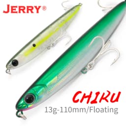 Jerry Surface Pencil Floating Lure 110mm/4,5in Topwater Stickbait Rattling Rock Spinning Fishing Hard Bait for Seabass Fishing