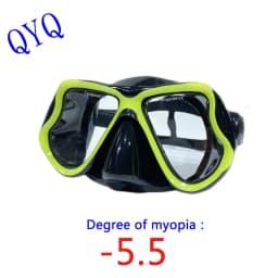QYQ Snorkeling Mask Optical Myopic Diving Glasses Adults Can Be Fitted With Myopic Diving Mask
