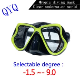QYQ Snorkeling Mask Optical Myopic Diving Glasses Adults Can Be Fitted With Myopic Diving Mask