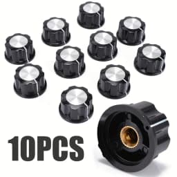 10pcs Bakelite knob Rotary Pot Switch Skirt knob, A01 D 20mm H 12mm Hole Diameter 6mm