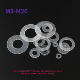 30/50/100pcs M3 M3.5 M4 M5 M6 M8 M10 M14 M16 M18 M20 Plastic Nylon Flat Washer Plane Spacer Insulation Gasket Ring For Screw