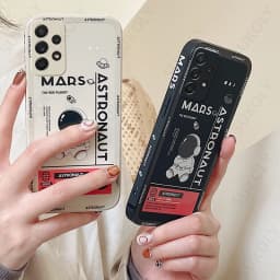 Astronaut Hand Lanyard Phone Case For Samsung Galaxy S25 FE S26 S25 S23 S24 S22 Ultra A57 A56 A37 A17 A16 A26 A54 A55 Soft Cover
