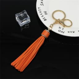 11 Colors Faux Suede Leather Tassels Keychain Women PU Lanyard Keyrings With Lobster Swivel Bag Pendant Key Wallet Accessories