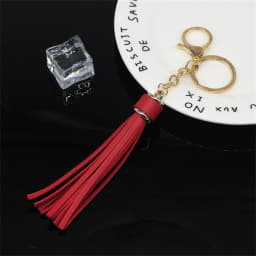 11 Colors Faux Suede Leather Tassels Keychain Women PU Lanyard Keyrings With Lobster Swivel Bag Pendant Key Wallet Accessories