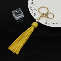 11 Colors Faux Suede Leather Tassels Keychain Women PU Lanyard Keyrings With Lobster Swivel Bag Pendant Key Wallet Accessories