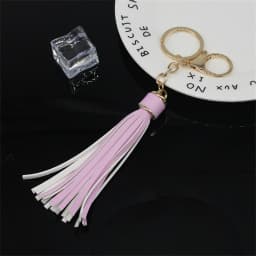 11 Colors Faux Suede Leather Tassels Keychain Women PU Lanyard Keyrings With Lobster Swivel Bag Pendant Key Wallet Accessories