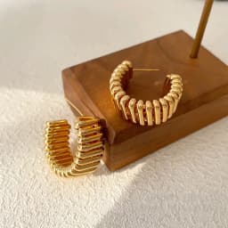 925 Silver Needle Modern Jewelry Metal Hoop Earrings 2022 New Trend Hot Selling Gold Color Fashion Drop Earrings For Women