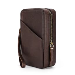 Genuine Leather Portable USB Data Cable Storage Bag Earphone Case Electronic Accessories Gadgets Digital Organizer Box Pouch