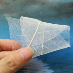 YOMDID 50Pcs /bag White Color Natural Skeleton Leaf Dry Leaves Scrapbooking Girl Diy Material for Christmas Home Decorative