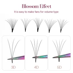 H&L SINCE 1990 Easy Fan Lashes Volume Extensions 7-20mm Fast Blooming Flowering Pre-bonded Lashes Natural Cilia Silk Lashes