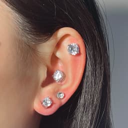 Unisex Magnetic Stud Earrings Round Crystal Rhinestone Clip Earrings Women Men Non Piercing Fake Earring Fashion Jewelry