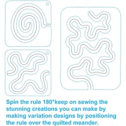 3 Type Quilting Template Free Motion Ruler Acrylic Quilting Template Transparent Frames Sewing Ruler for Domestic Sewing Machine
