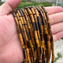 4x13mm Natural Semi-precious Stone Loose Spacer Beads Strands Tube Beads Jewelry Making Accessories DIY Manual Cylindrical Beads