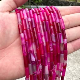 4x13mm Natural Semi-precious Stone Loose Spacer Beads Strands Tube Beads Jewelry Making Accessories DIY Manual Cylindrical Beads