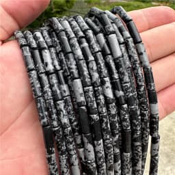 4x13mm Natural Semi-precious Stone Loose Spacer Beads Strands Tube Beads Jewelry Making Accessories DIY Manual Cylindrical Beads