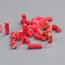 4x13mm Natural Semi-precious Stone Loose Spacer Beads Strands Tube Beads Jewelry Making Accessories DIY Manual Cylindrical Beads